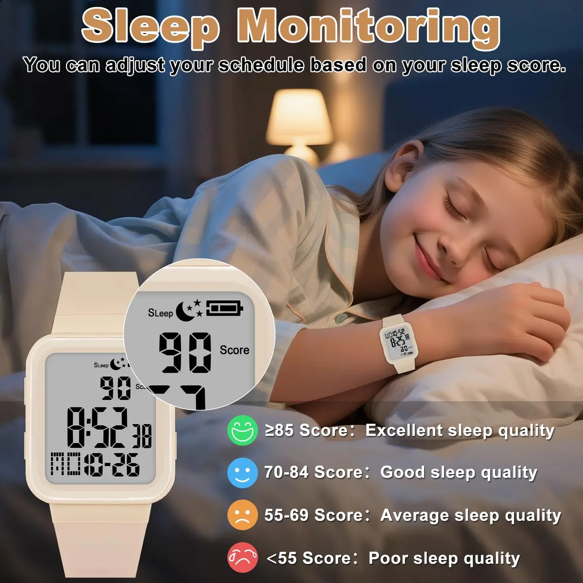 Edillas Digital Watch for Men & Women | Fitness & Sleep Tracker with EL Backlight, No App Needed, Sport Watch, Step Counter, Timer, Vibration Alarm, Calorie & Distance - view 7