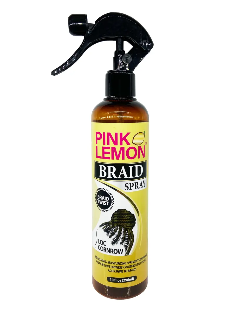 PINK LEMON Braid Spray for Hair, Moisturizing & Refreshing, 10 fl oz | Deep Moisturizer & Cool Relief for Braids - main product image