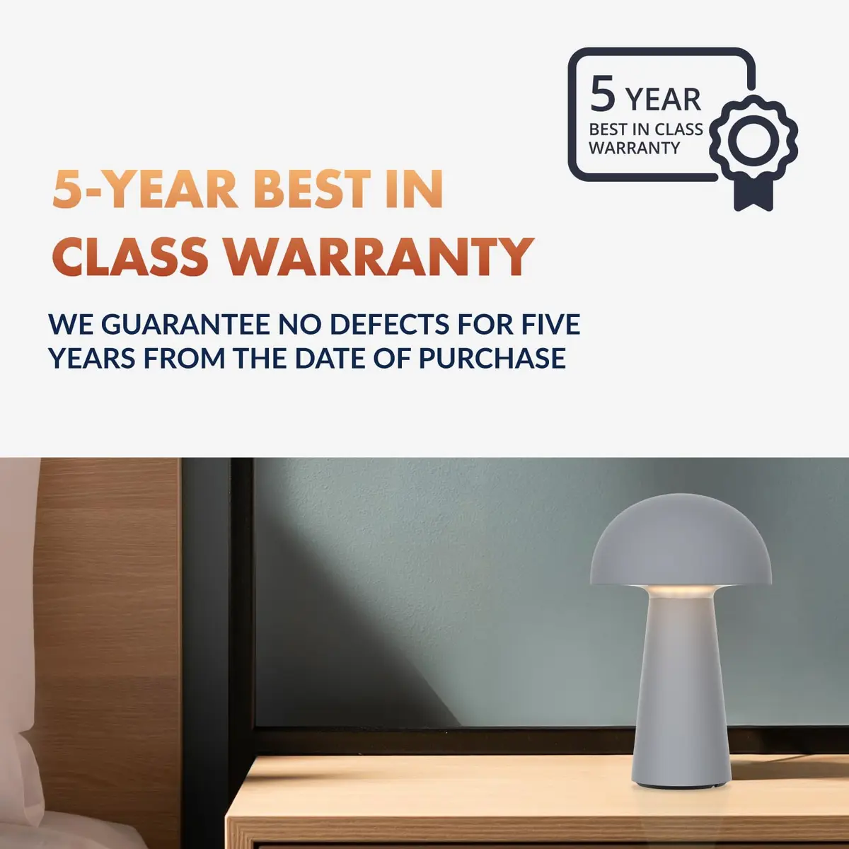 Newhouse Lighting Capri Fog Gray 2700K Dimmable Cordless USB-C Table Lamp | Cozy Home Decor - view 3