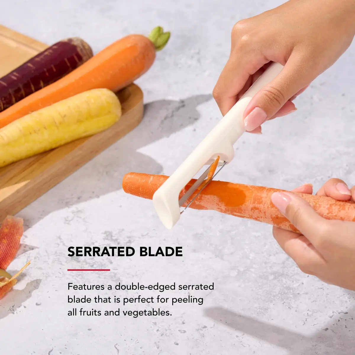 KitchenAid Vegetable Peeler 7.9-Inch Serrated Blade | Ergonomic & Durable for Daily Use - view 3