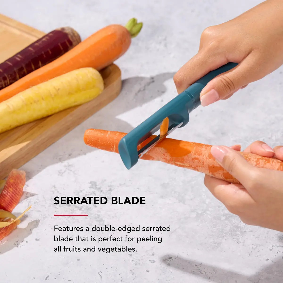 KitchenAid Vegetable Peeler 7.9-Inch | Serrated Double-Edge Blade for Fruits & Vegetables - view 3