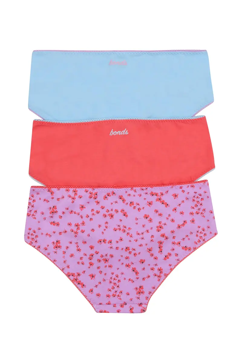 Bonds Women's Picot Trim Icons Cheeky Underwear in Stretchy Cotton Blend 3-pack | Vintage Style & Daily Comfort - view 5