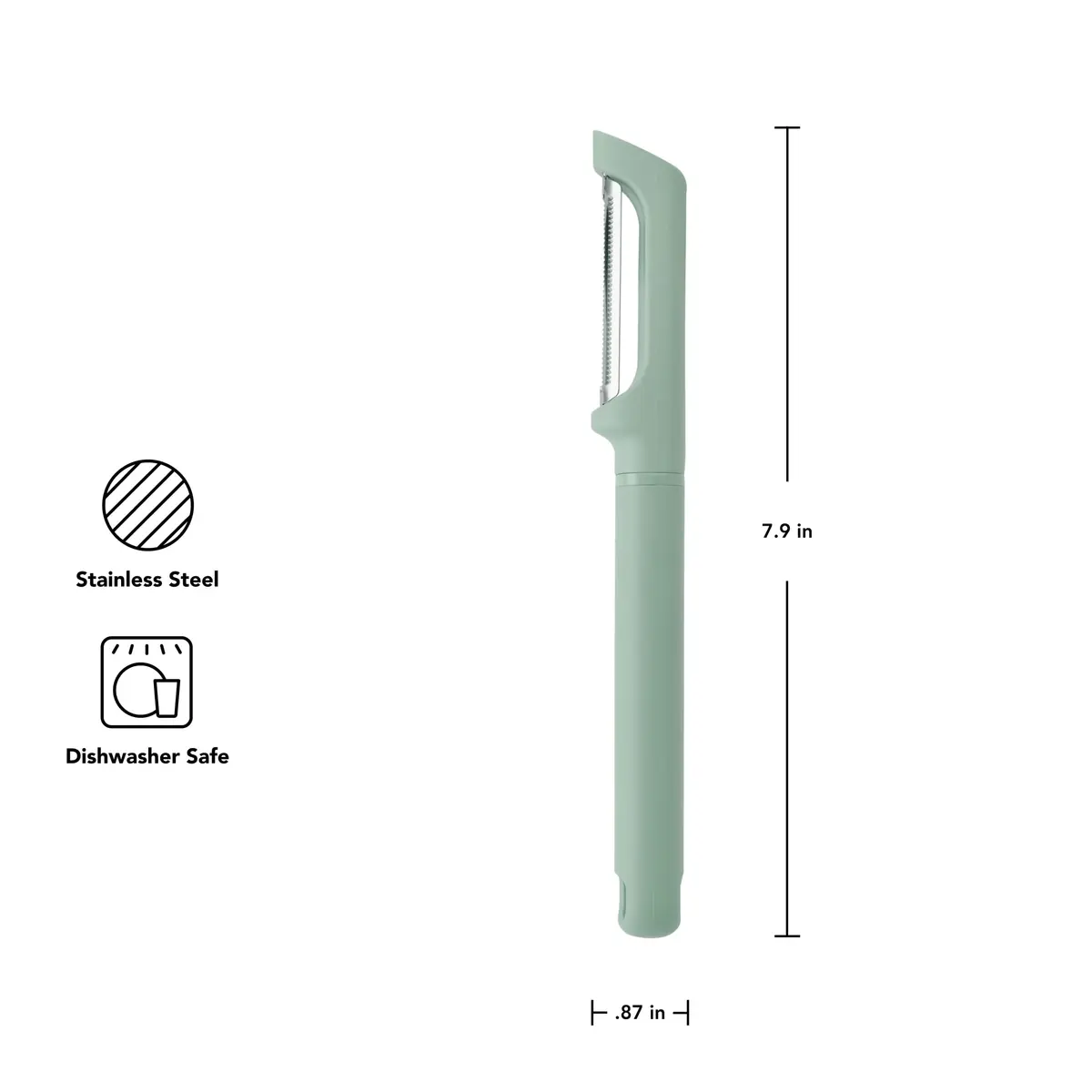KitchenAid Cardamom Vegetable Peeler with Serrated Blade & Protective Cover | 19.9 cm (7.9-Inch) - view 2