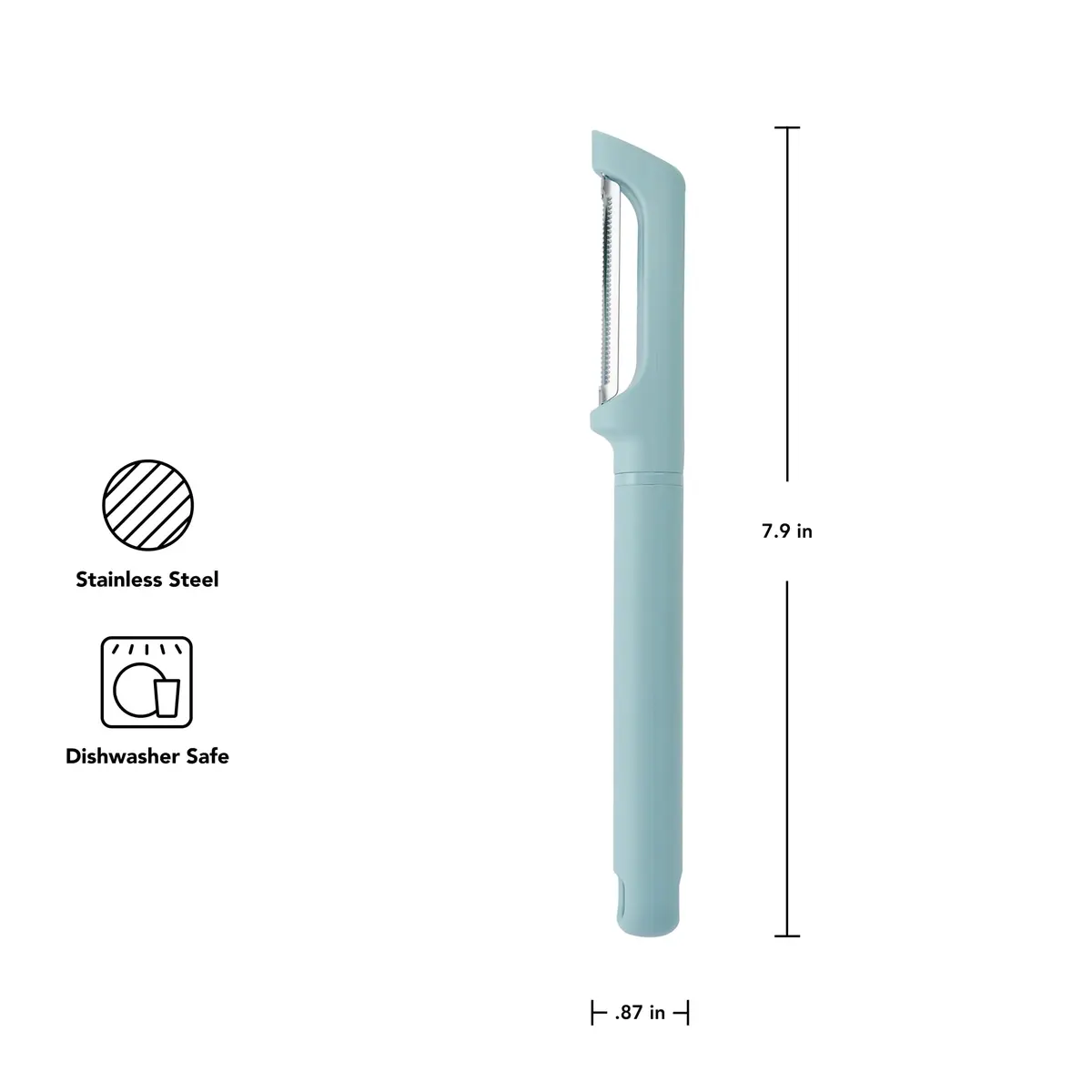 KitchenAid Vegetable Peeler 7.9-Inch Serrated Blade | Ergonomic & Durable Kitchen Tool - view 2
