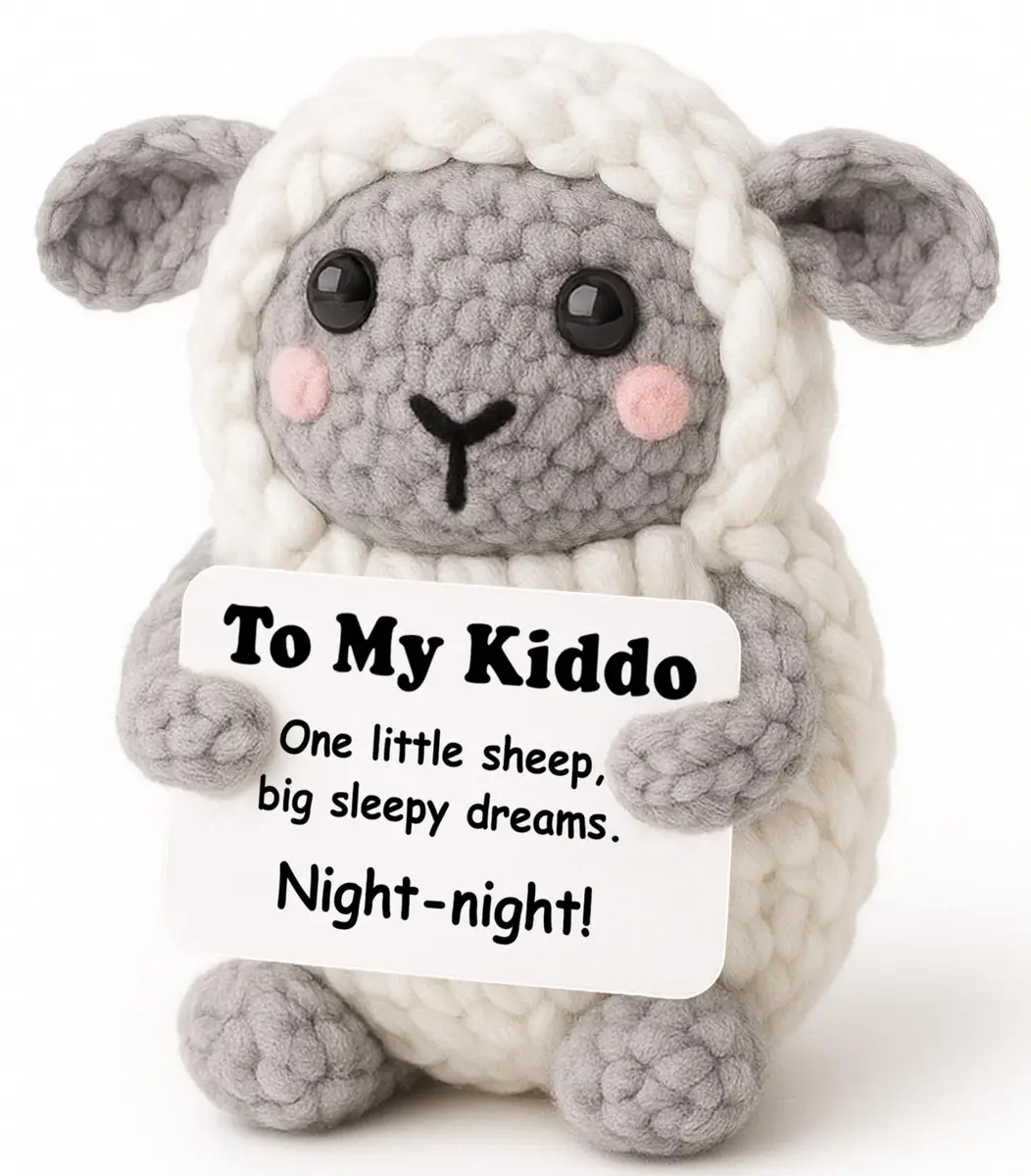 WEYON Mini Crochet Sheep Plush 8-10cm (0.3-0.4 inches) | Handmade Comfort Gift for Kids & Teens - main product image