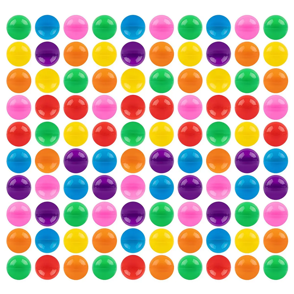 AUEAR Colorful Small Round Capsules 1.1 Inch Vending Machine Containers (100 Pack) - main product image