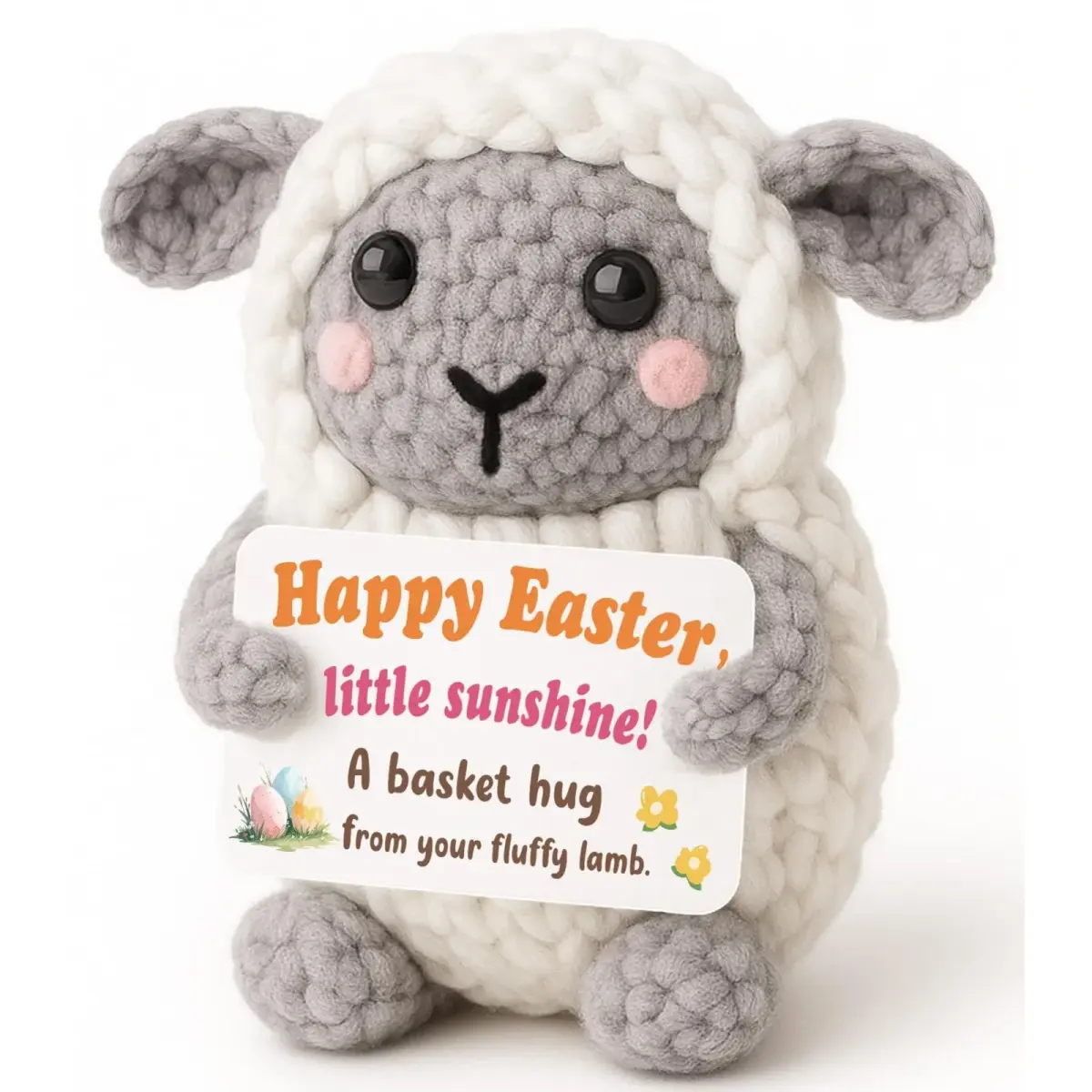 WEYON Crochet Lamb Stuffed Animal 7.62cm (3 inches) | Handmade Easter Gift for Kids & Teens - main product image