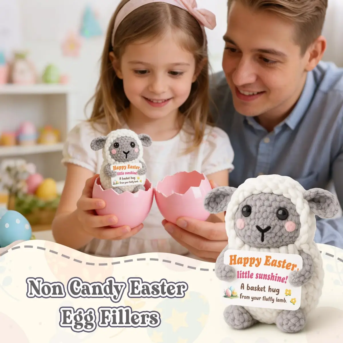 WEYON Crochet Lamb Stuffed Animal 7.62cm (3 inches) | Handmade Easter Gift for Kids & Teens - view 5
