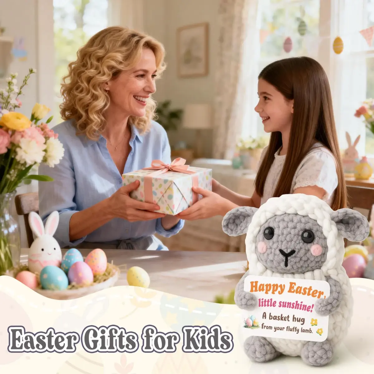 WEYON Crochet Lamb Stuffed Animal 7.62cm (3 inches) | Handmade Easter Gift for Kids & Teens - view 6