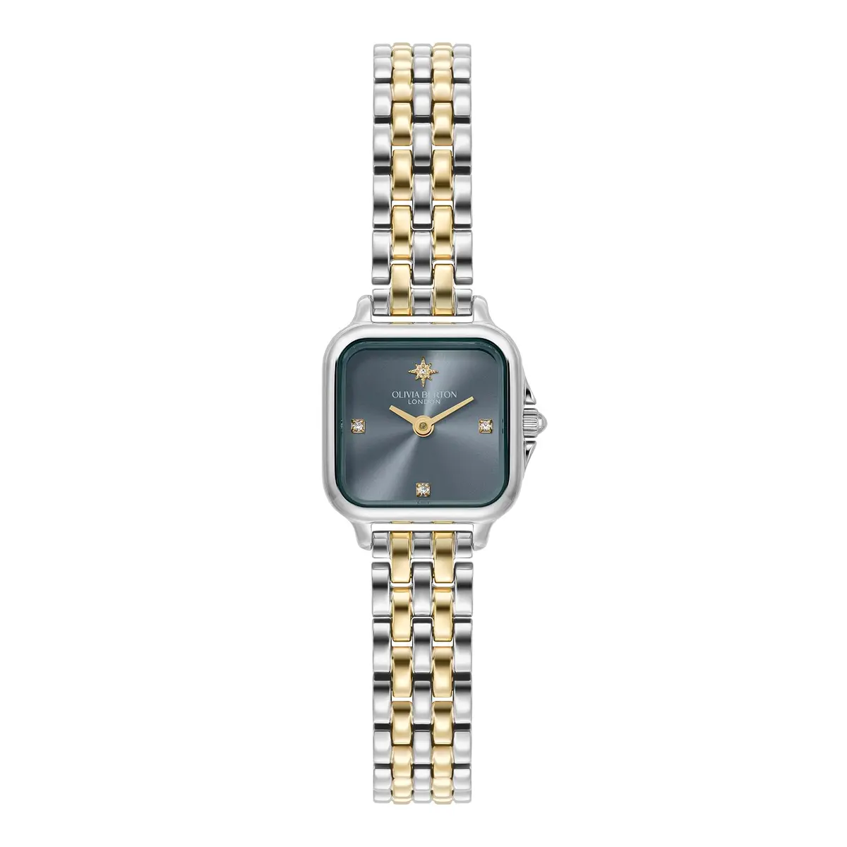 Olivia Burton Grosvenor Mini 20mm Women’s Quartz Watch | Petite Square Dial & Two-Tone Bracelet - main product image