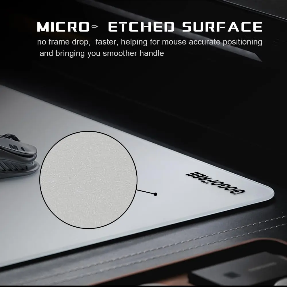 WIYIXI Glass Gaming Mouse Pad 15.7'' x 11.8'' | Ultra-Smooth Micro-Etched Surface for Top Speed & Control - view 6