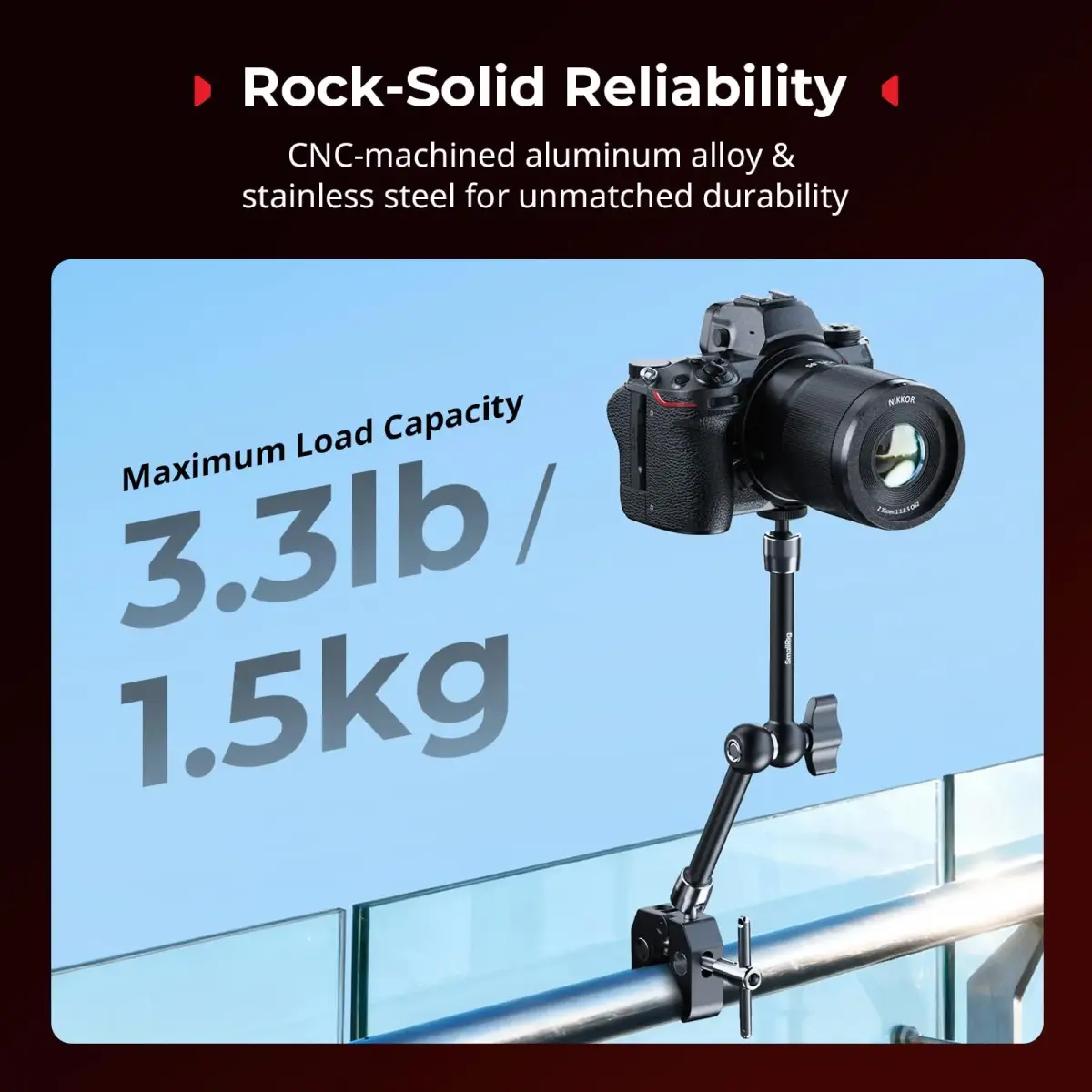 SmallRig Magnetic Magic Arm Clamp with Crab Clamp, 11" (27.7cm) | Mounts Phones, Cameras, Lights - view 5