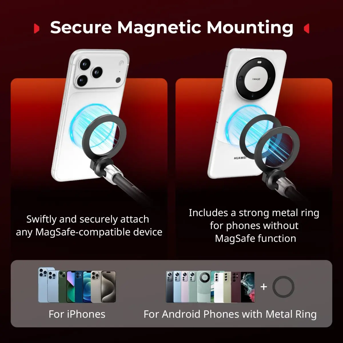 SmallRig Magnetic Magic Arm Clamp with Crab Clamp, 11" (27.7cm) | Mounts Phones, Cameras, Lights - view 2