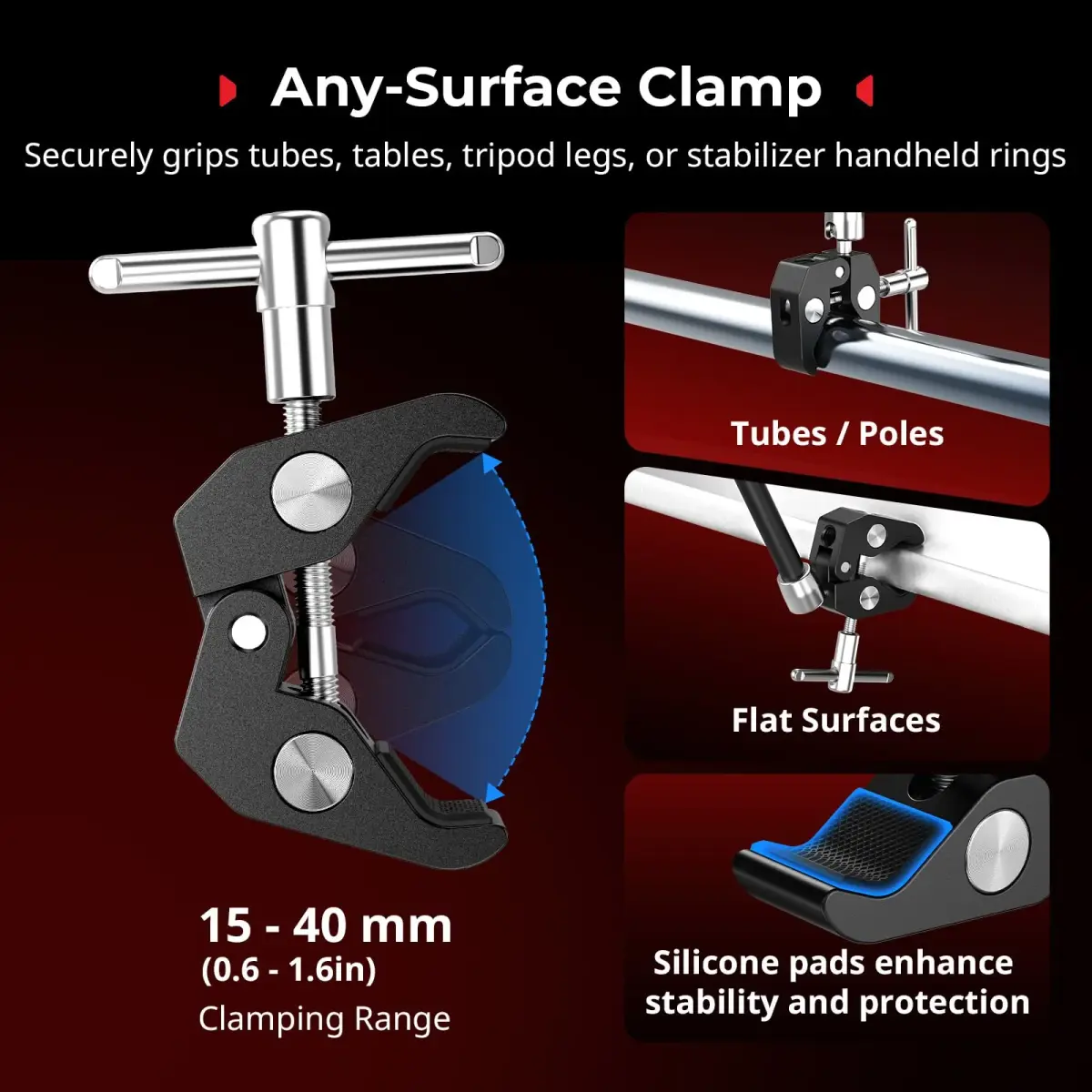 SmallRig Magnetic Magic Arm Clamp with Crab Clamp, 11" (27.7cm) | Mounts Phones, Cameras, Lights - view 4