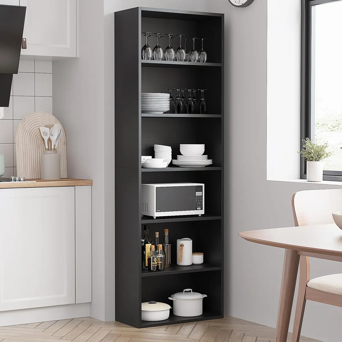 OneBlis 6-Tier Book Shelf 71" Tall | Durable Wooden Display with Anti-Tip (70-120 chars) - view 8