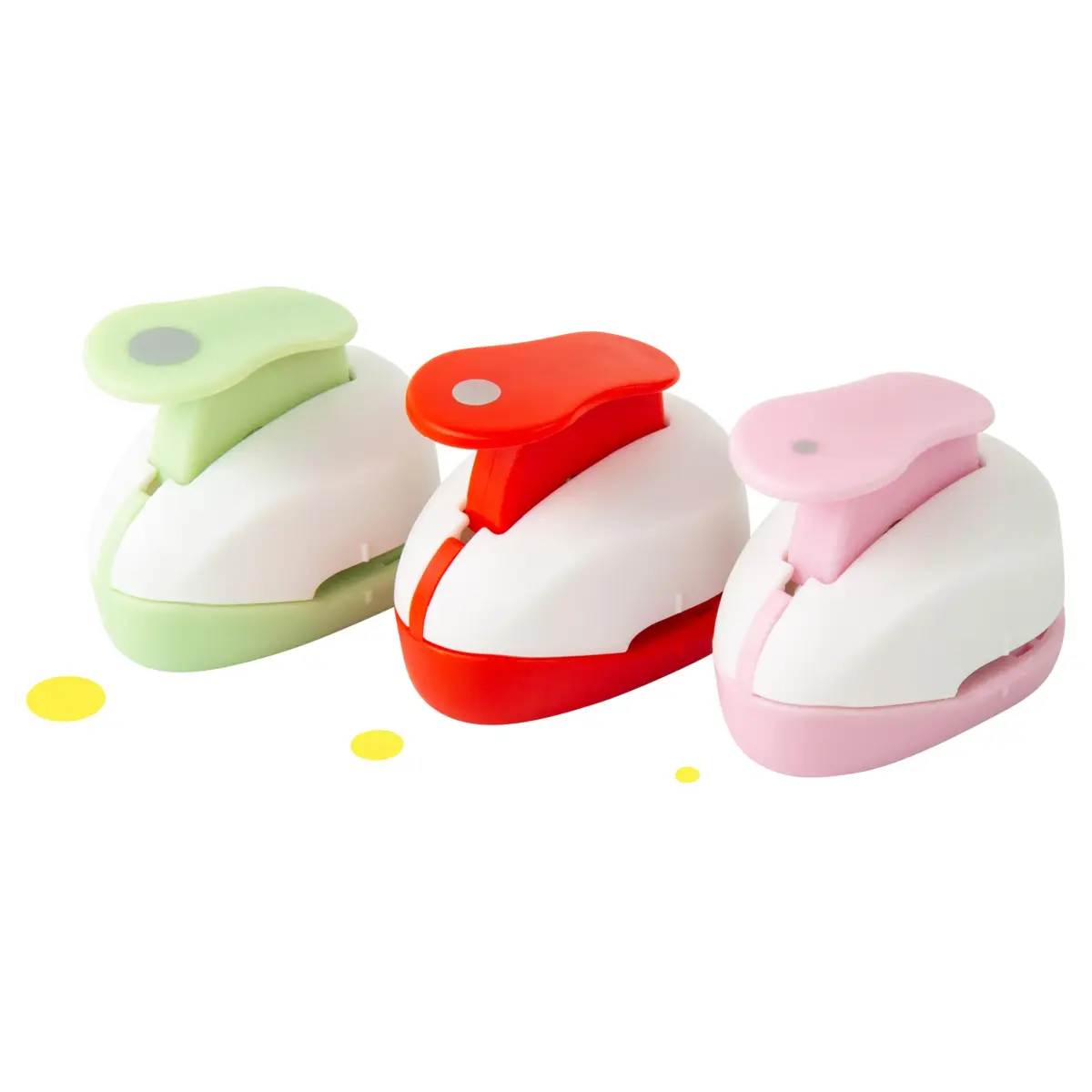 QIQQIKIN Circle Paper Punch Set - 3mm, 6mm, 9mm | 3-Piece Multicolor Set with Non-Slip Base - main product image