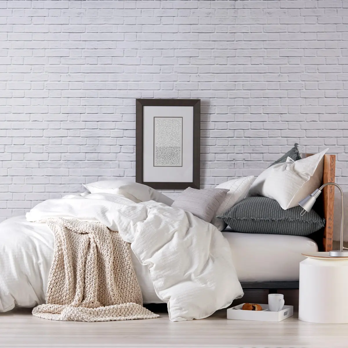 DKNY Pure Comfy Twin Duvet Cover 100% Cotton Stripe Ultrasoft Platinum | Elegant Bedding - view 2