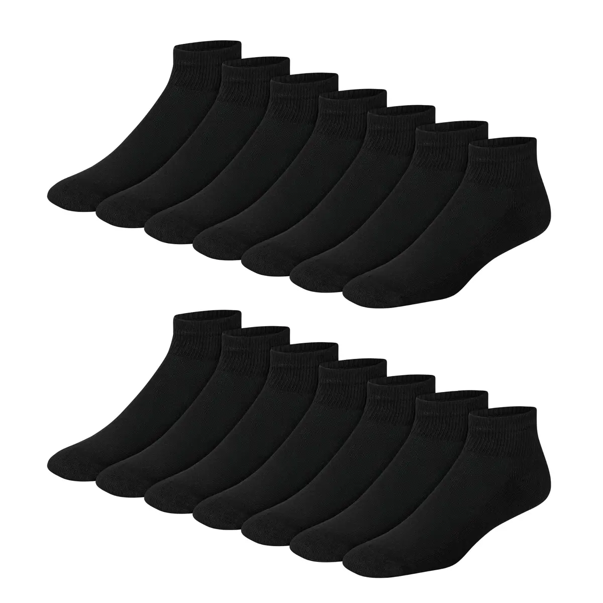 Hanes Double Tough Ankle Socks Moisture Wicking Socks 14 Pack | Durable, Cushioned & Odor-Free (70-120 chars) - main product image