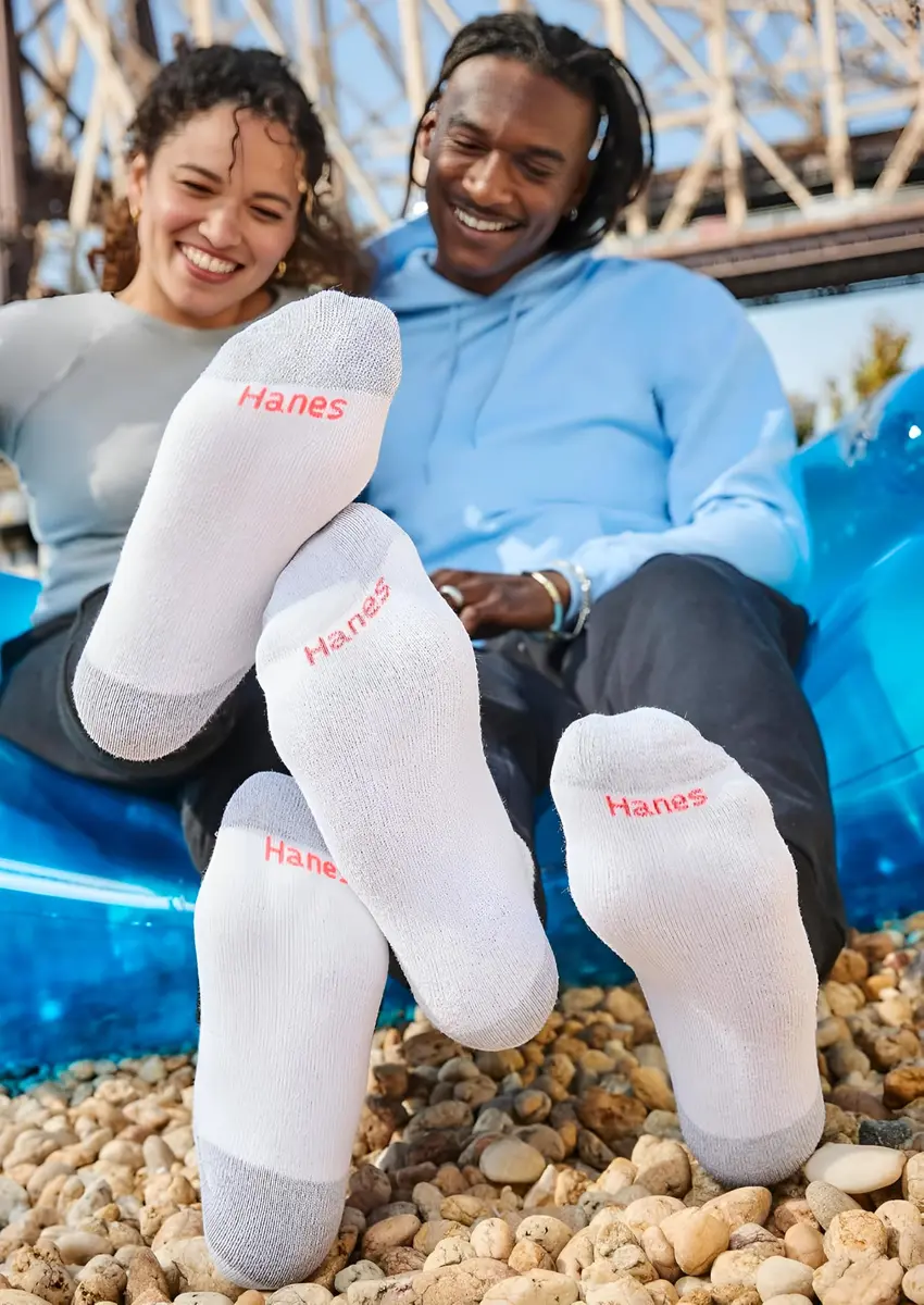 Hanes Double Tough Crew Socks 14-Pack | Moisture Wicking, Cushioned, Odor-Fighting - view 3