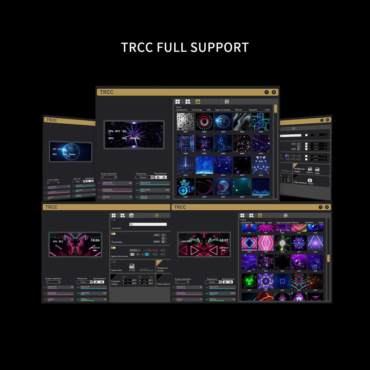 Thermalright Trofeo Vision LCD Black Edition Monitor | 6.86-inch Full-Color LCD Display with DIY Themes - view 5