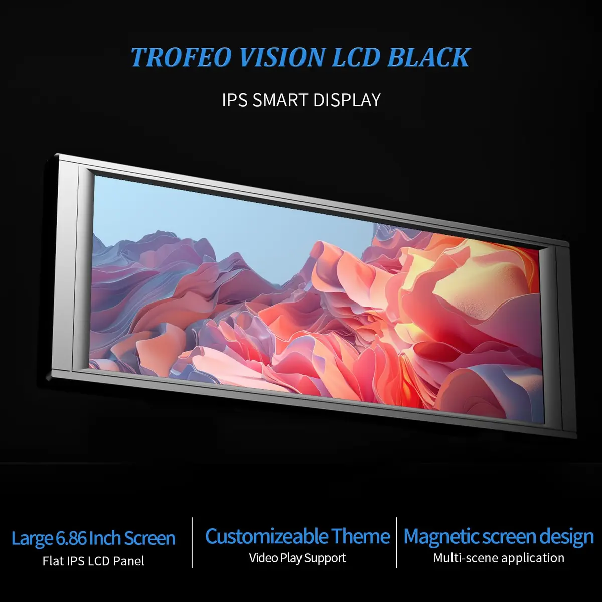Thermalright Trofeo Vision LCD Black Edition Monitor | 6.86-inch Full-Color LCD Display with DIY Themes - view 3