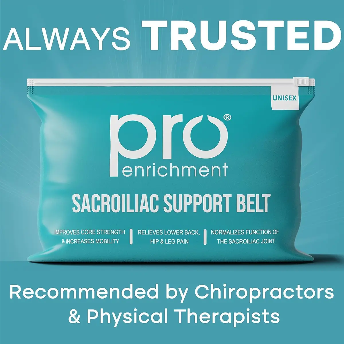 Pro Enrichment SI Joint Hip Belt for Women & Men - Gray, Regular (44 inch / 111.76 cm Belt Length, 4 inch / 10.16 cm Belt Width) | USA Patented Support for Hip & Lower Back Pain - view 9