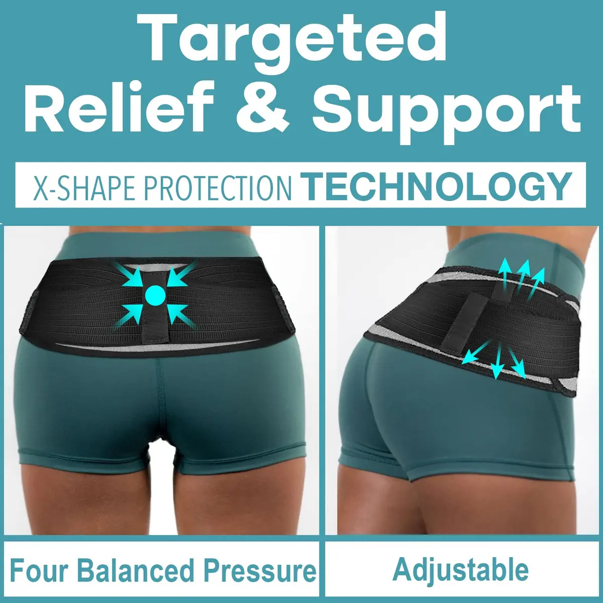 Pro Enrichment SI Joint Hip Belt for Women & Men - Gray, Regular (44 inch / 111.76 cm Belt Length, 4 inch / 10.16 cm Belt Width) | USA Patented Support for Hip & Lower Back Pain - view 3