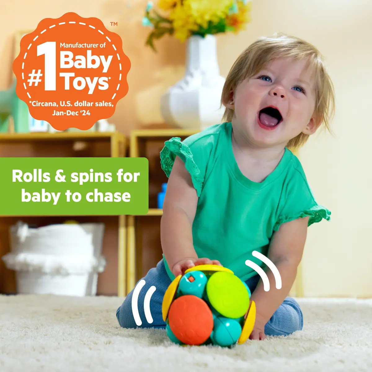 Bright Starts Wobble & Rattle Gift Set 2-Pack Baby Toys | BPA-Free, Hypoallergenic, Soft Cotton, Natural Ingredients - view 2