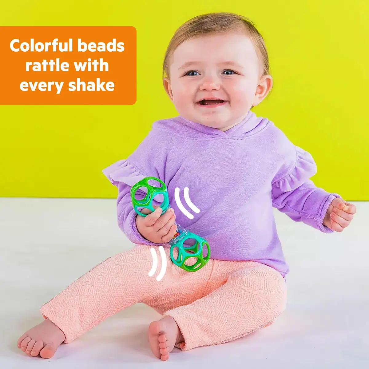 Bright Starts Wobble & Rattle Gift Set 2-Pack Baby Toys | BPA-Free, Hypoallergenic, Soft Cotton, Natural Ingredients - view 3