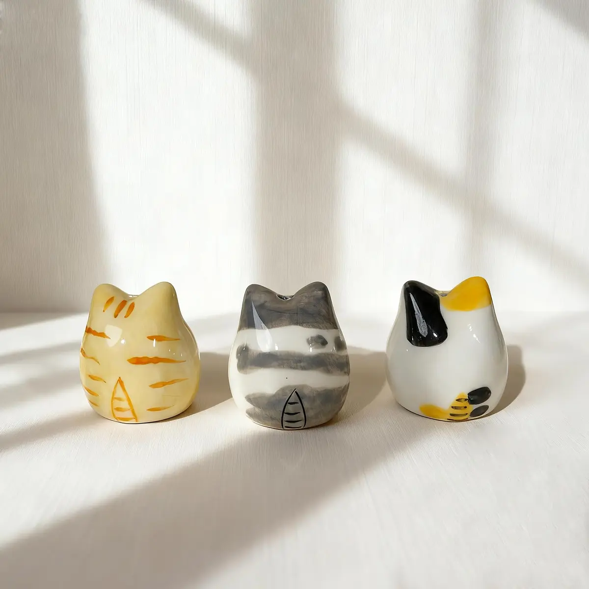 MOUGIGI Mini Flower Vases – Unique Small Cat Vase – Cute Ceramic Bud Vases | Handcrafted Art for Home & Gift - view 9