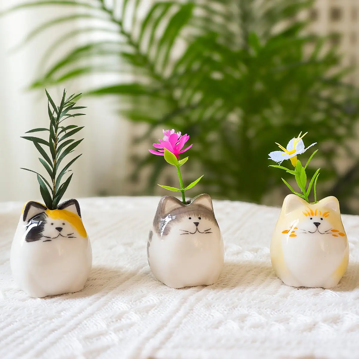 MOUGIGI Mini Flower Vases – Unique Small Cat Vase – Cute Ceramic Bud Vases | Handcrafted Art for Home & Gift - view 4