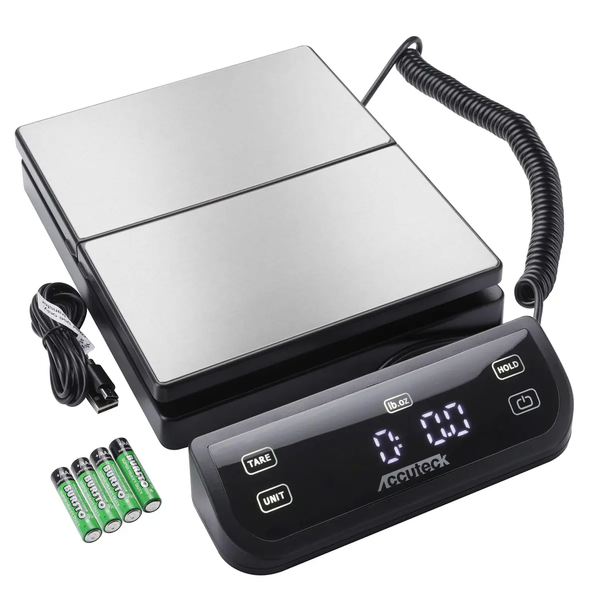 Accuteck Weigh Scale 150LB Stainless Steel Touch Screen | High Precision Postal & Shipping Scale - main product image