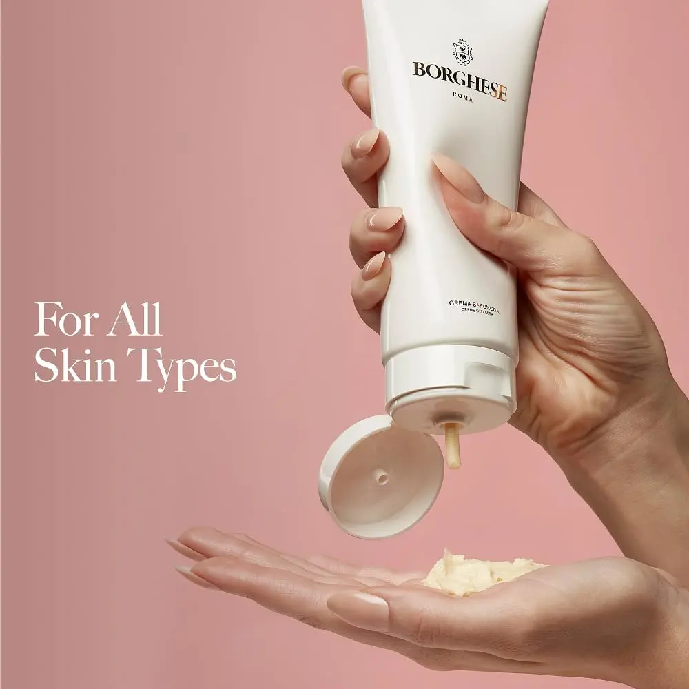 Borghese Crema Saponetta Creme Cleanser Gentle Face Cleanser 50.28ml (1.7 Fl Oz) | Hydrating Cleanse for Soft, Supple Skin - view 3