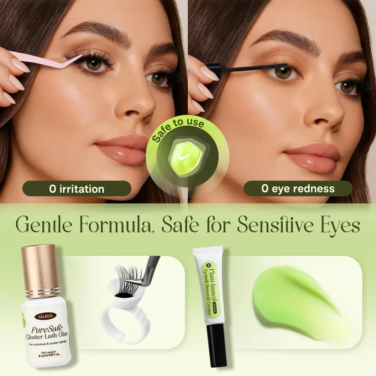 CALAILIS Lash Cluster Glue & Remover Kit | Fast Drying 2-3s, 4+ Weeks Hold, Waterproof, Aloe Vera Scent - view 5