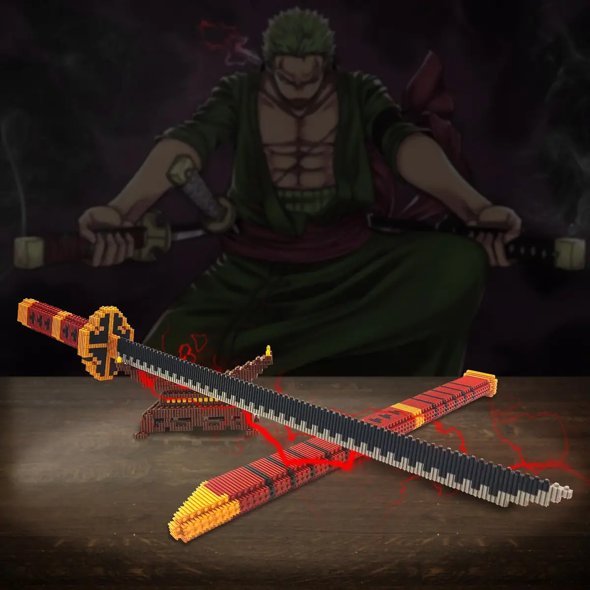 Beego Red Yamato Katana Sword Building Set 1270 Pieces | Educational STEM Toy for Teens & Adults - view 6