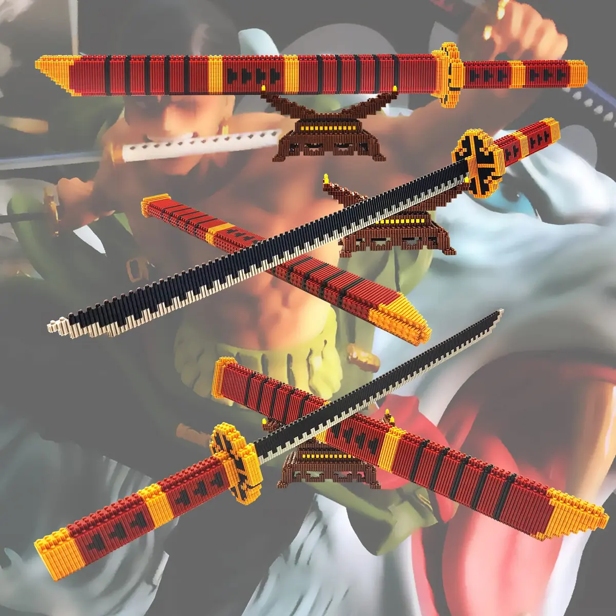 Beego Red Yamato Katana Sword Building Set 1270 Pieces | Educational STEM Toy for Teens & Adults - view 8