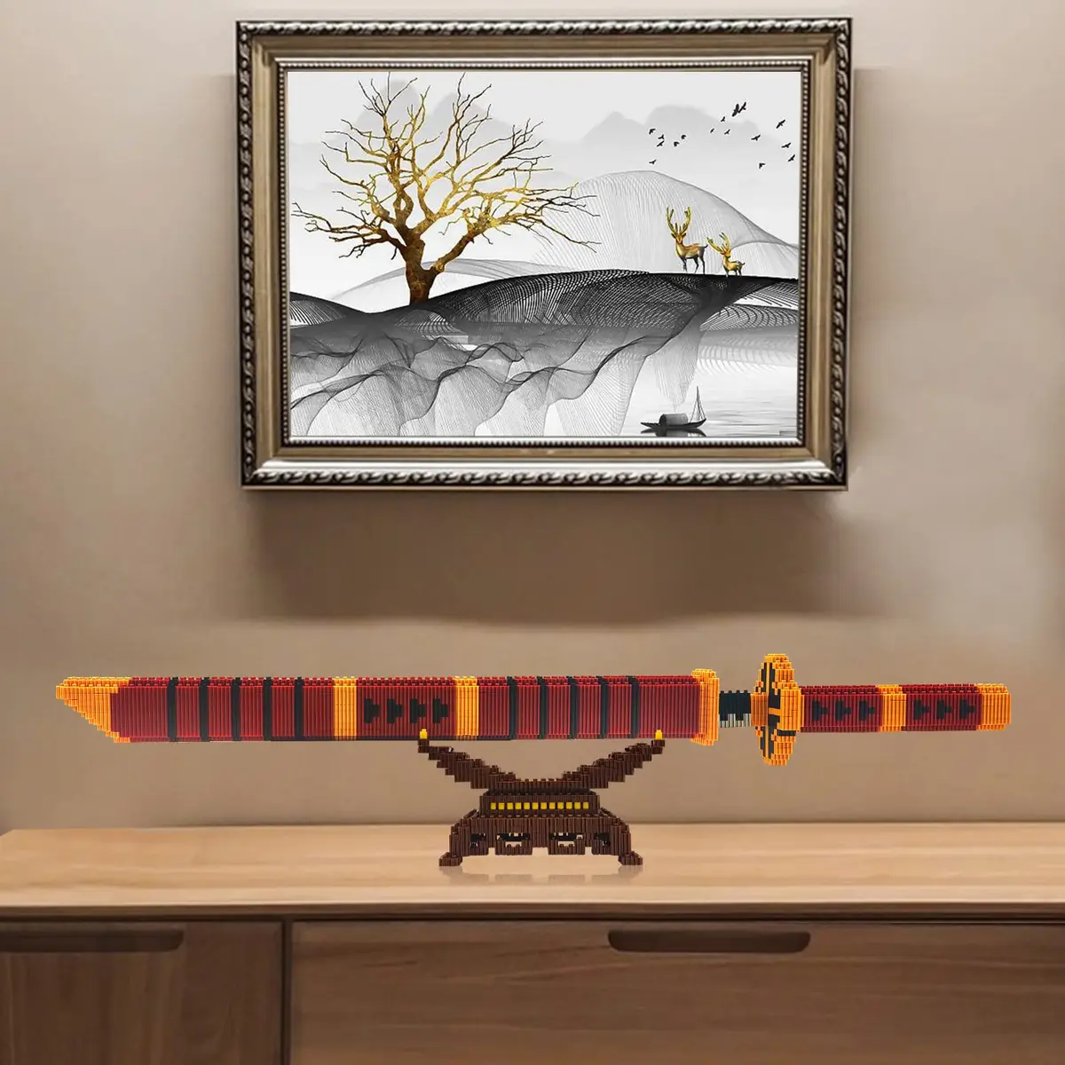 Beego Red Yamato Katana Sword Building Set 1270 Pieces | Educational STEM Toy for Teens & Adults - view 3