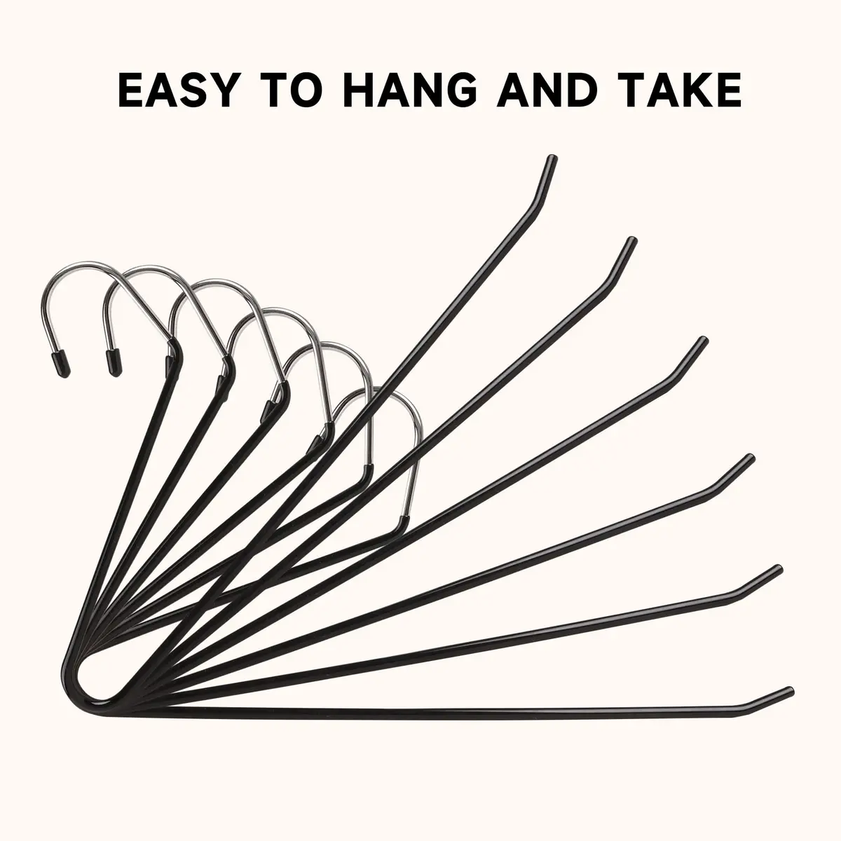 BP4U Metal Pants Hangers with Non-Slip Coating, Black, 36-Pack | Space-Saving & Heavy Duty - view 6