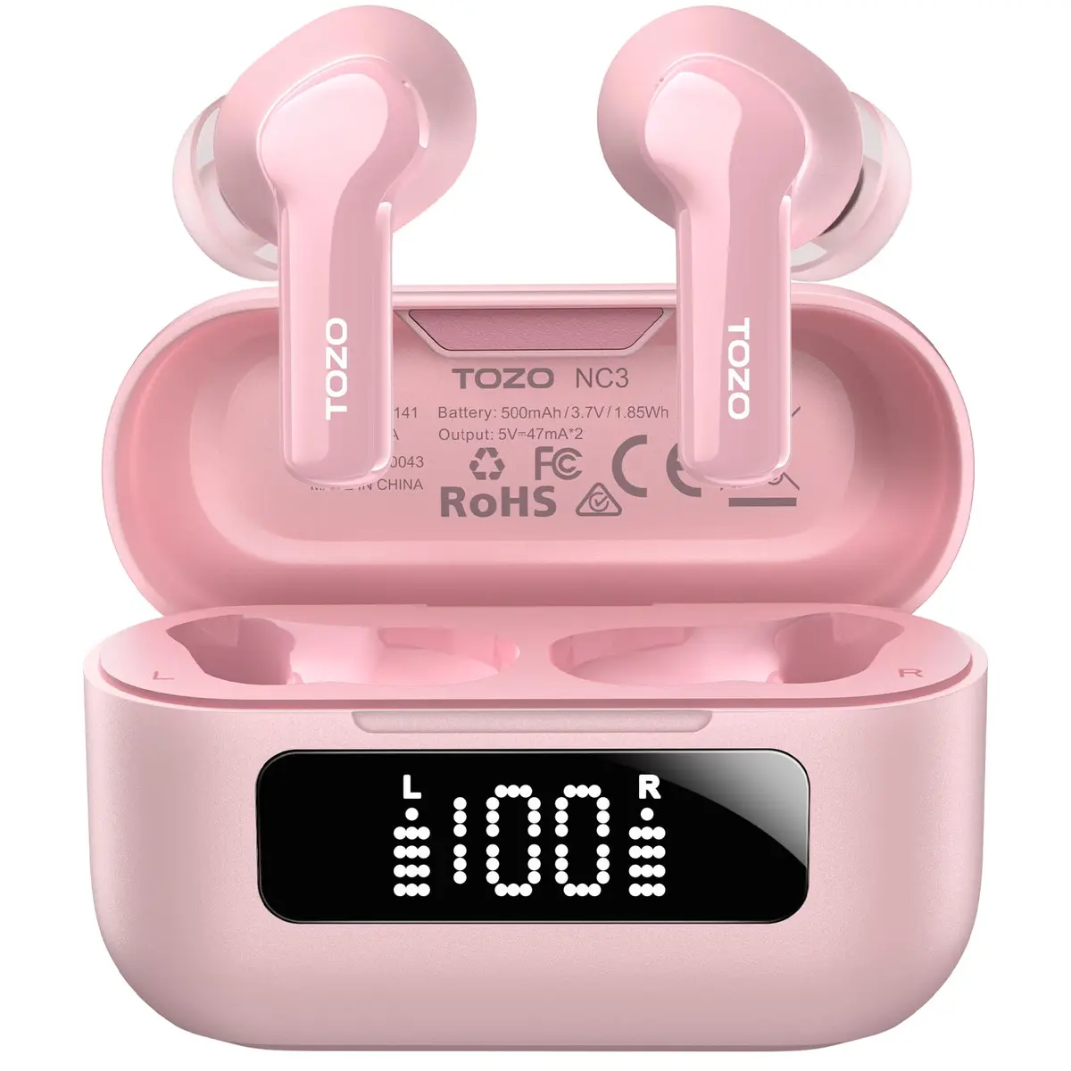 TOZO NC3 Hybrid Active Noise Cancelling Wireless Earbuds | 68H Playtime, IPX8 Waterproof, Bluetooth 5.3, Custom EQ, Clear Calls - main product image