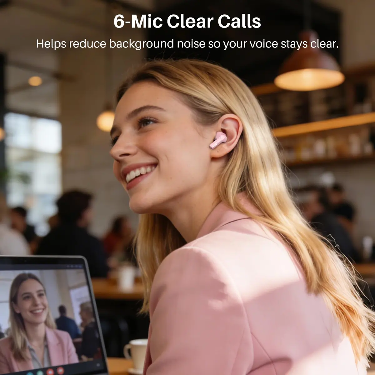 TOZO NC3 Hybrid Active Noise Cancelling Wireless Earbuds | 68H Playtime, IPX8 Waterproof, Bluetooth 5.3, Custom EQ, Clear Calls - view 5