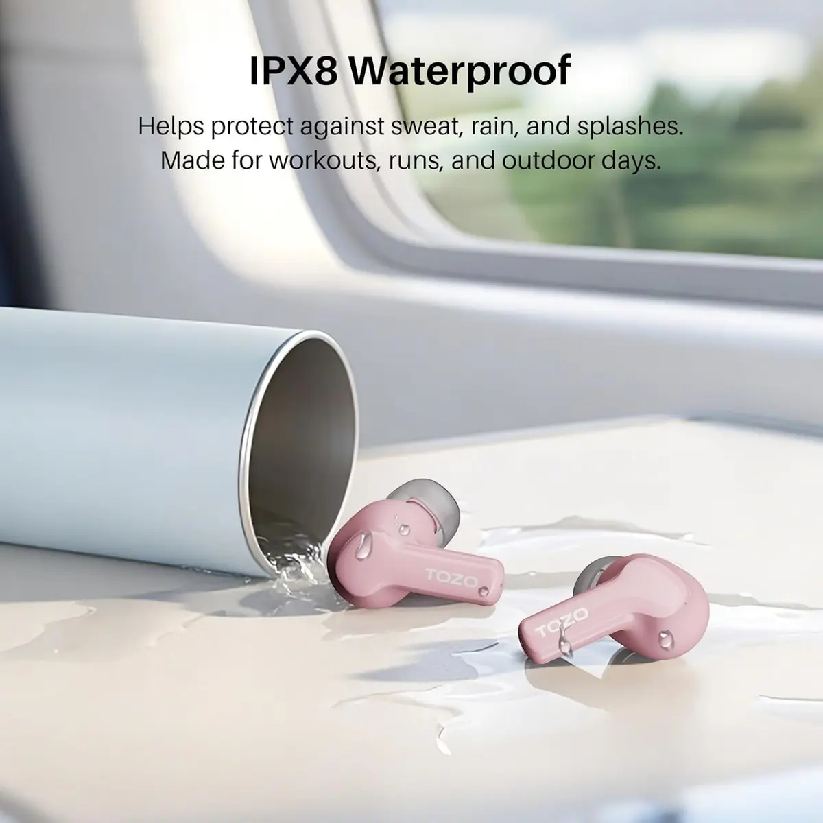 TOZO NC3 Hybrid Active Noise Cancelling Wireless Earbuds | 68H Playtime, IPX8 Waterproof, Bluetooth 5.3, Custom EQ, Clear Calls - view 9