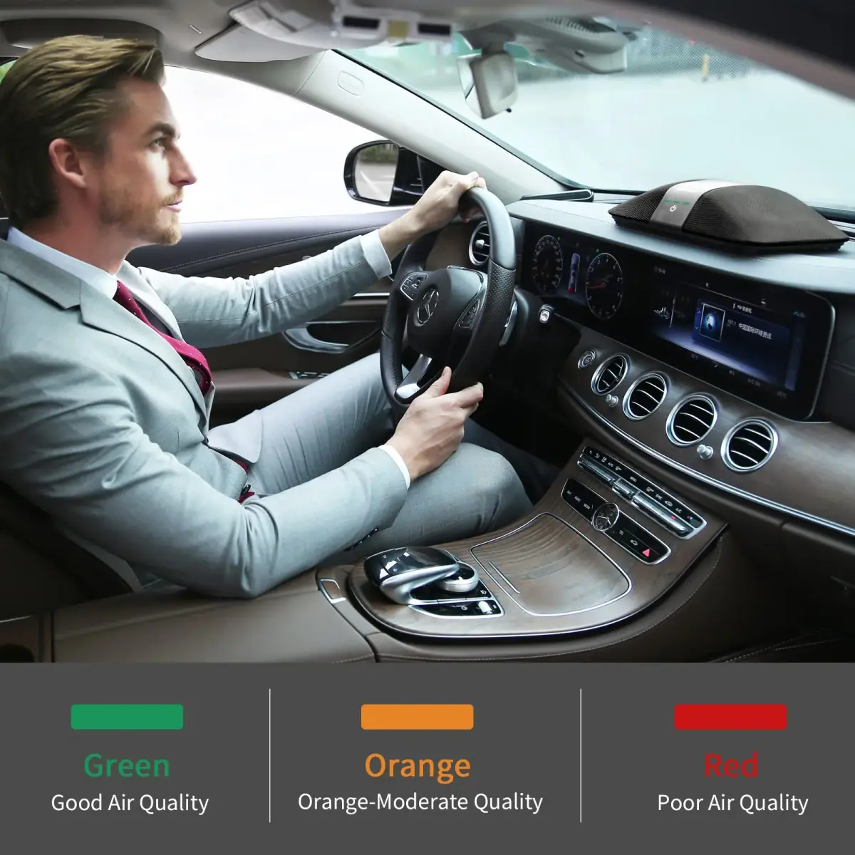 LUFTRUM Portable Car Air Purifier with H13 True HEPA Filter | 0.1 Micron Particle Capture - view 3