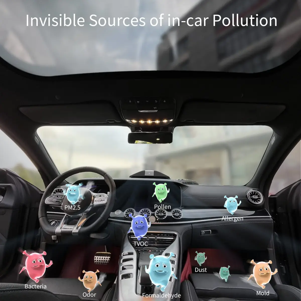 LUFTRUM Portable Car Air Purifier with H13 True HEPA Filter | 0.1 Micron Particle Capture - view 2