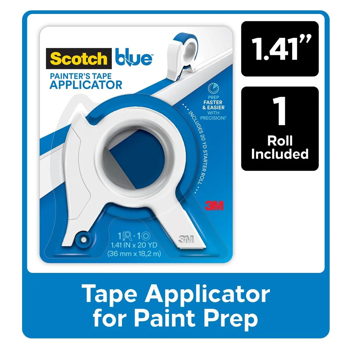ScotchBlue Original Multi-Surface Painter's Tape Applicator 2 Pack with 1.41 Inch Tape | Applies Tape in One Continuous Strip, For Trim, Windows and Door Frames - view 2