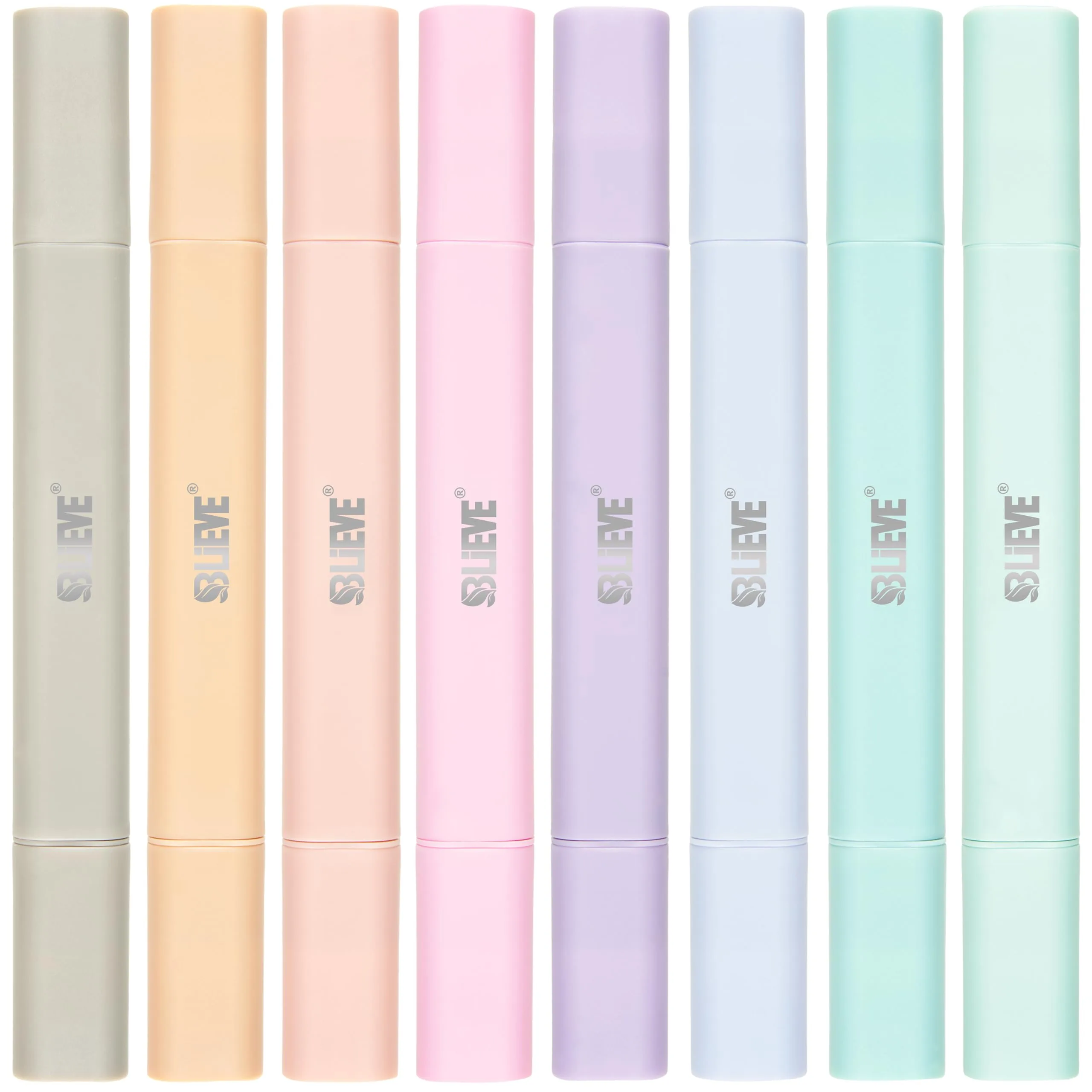 BLIEVE Bible Highlighters No Bleed Through, Pastel Colors, Dual Tip, 8 Pack | Smooth Ink Flow - main product image