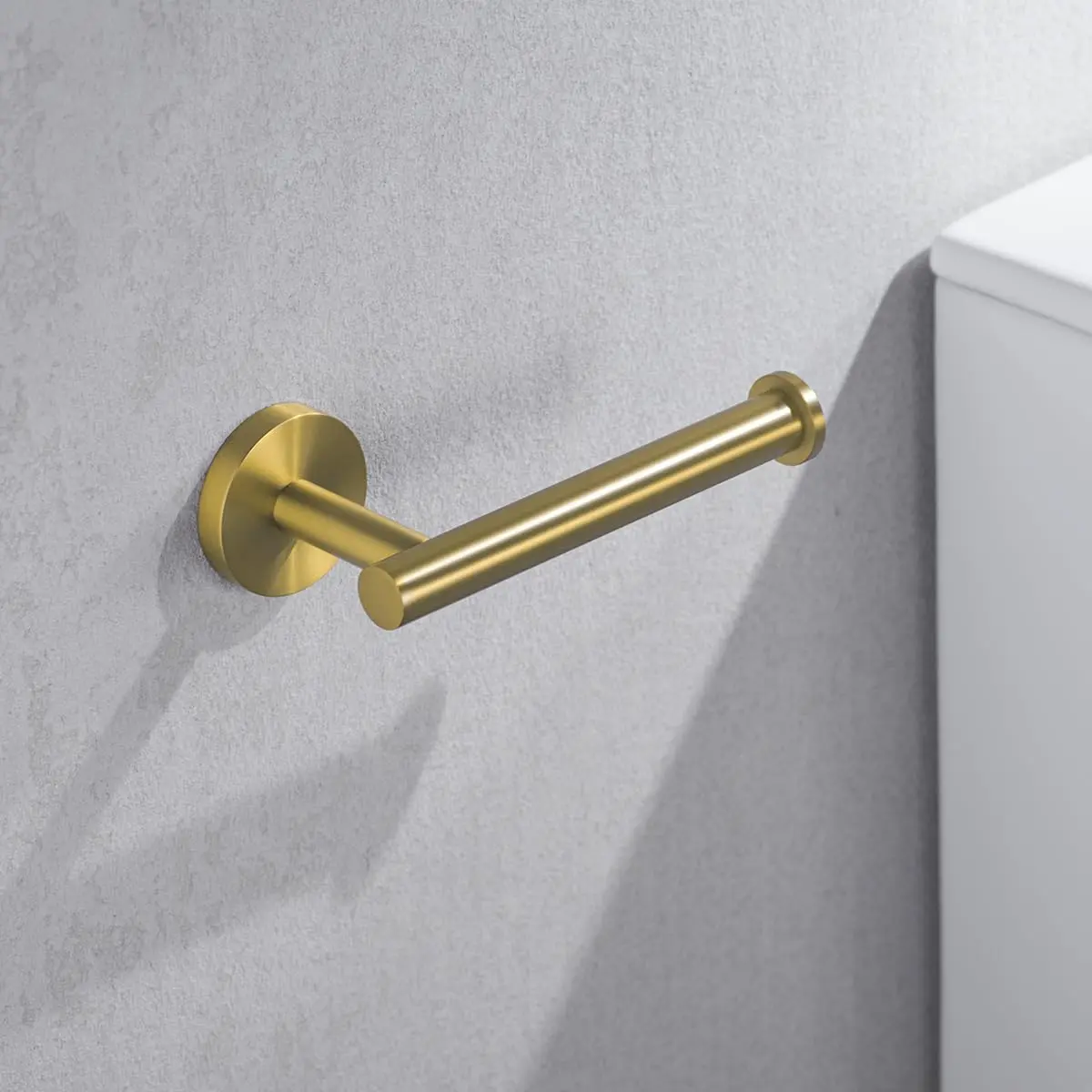 SEABEFORE Toilet Paper Holder -Sturdy Round Brushed Dark Gold Wall Mount for Bathroom, SUS 304 Stainless Steel, 6-inch arm | Durable & Rustproof - view 9