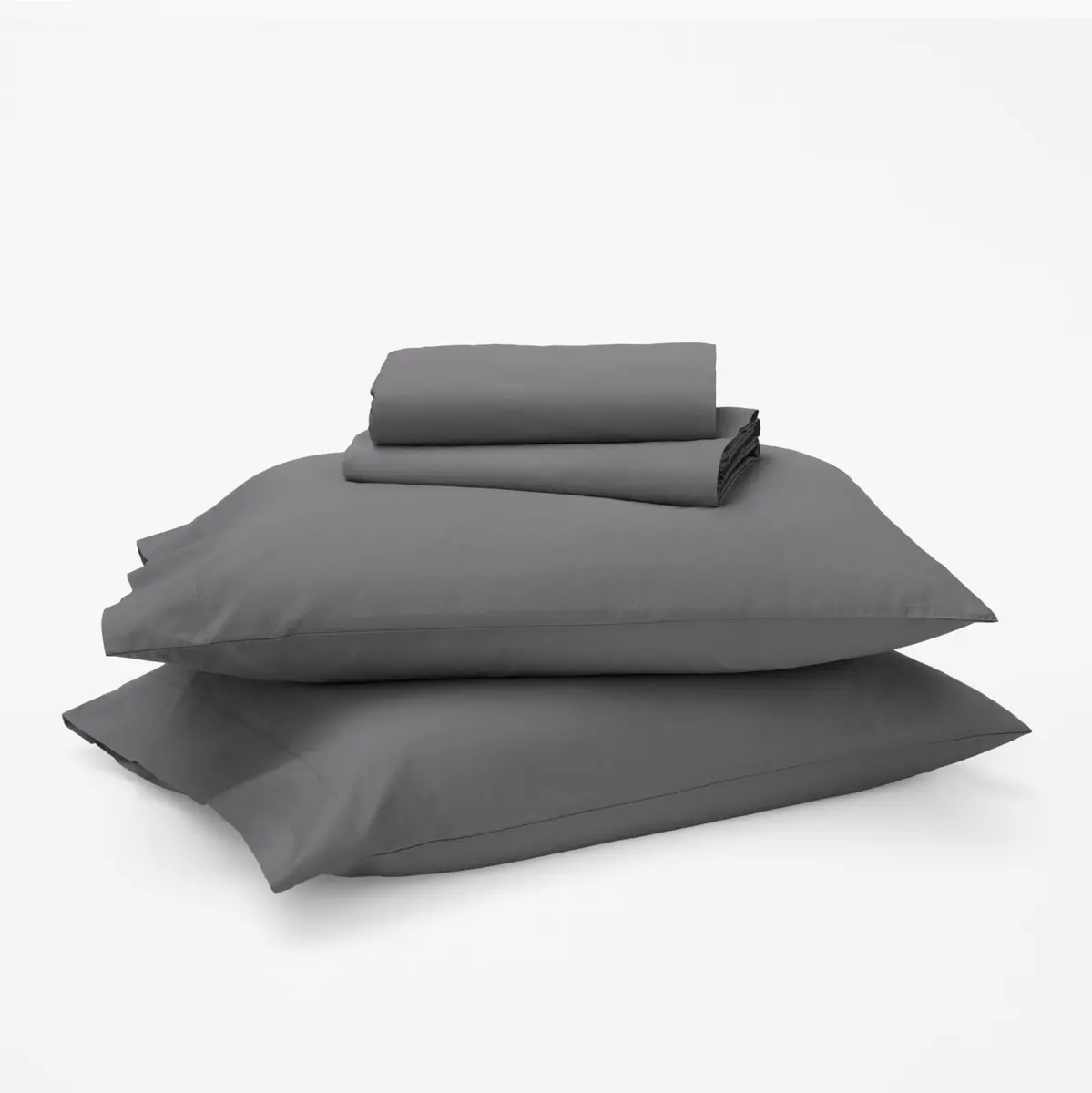 Tuft & Needle Queen Supima Cotton Percale Sheet Set | Breathable & Soft 200TC, Gray Quill - main product image
