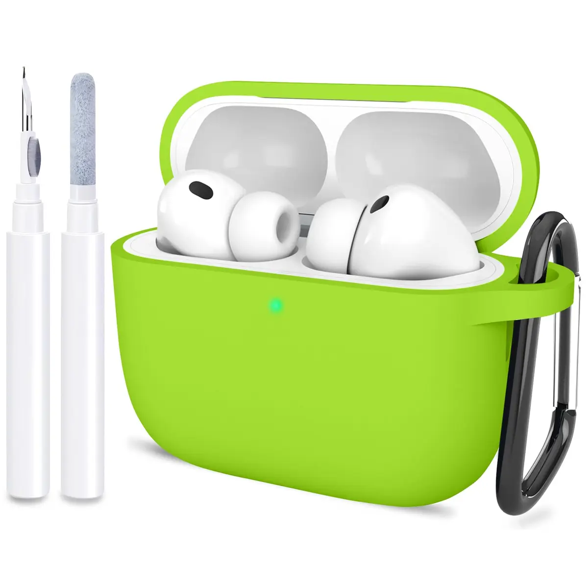 ATUAT Silicone AirPods Pro 3 Case Cover 2025 Light Green | Full 360° Shock & Drop Protection - main product image