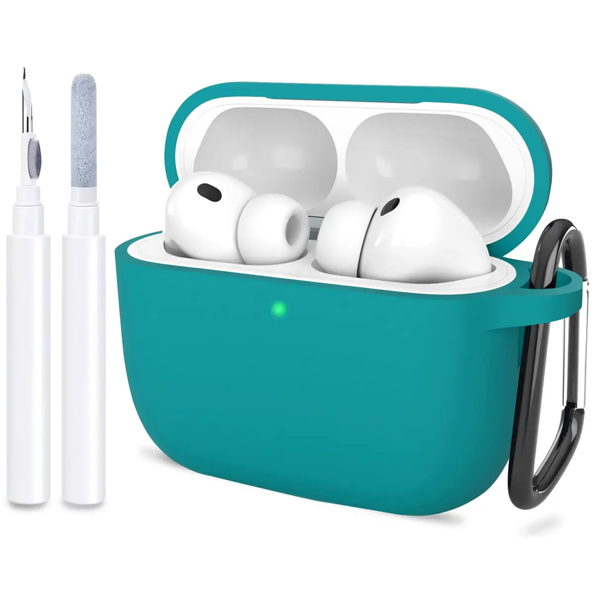 ATUAT Silicone AirPods Pro 3 Case Cover 2025 Teal | Full Protection & Wireless Charging - main product image
