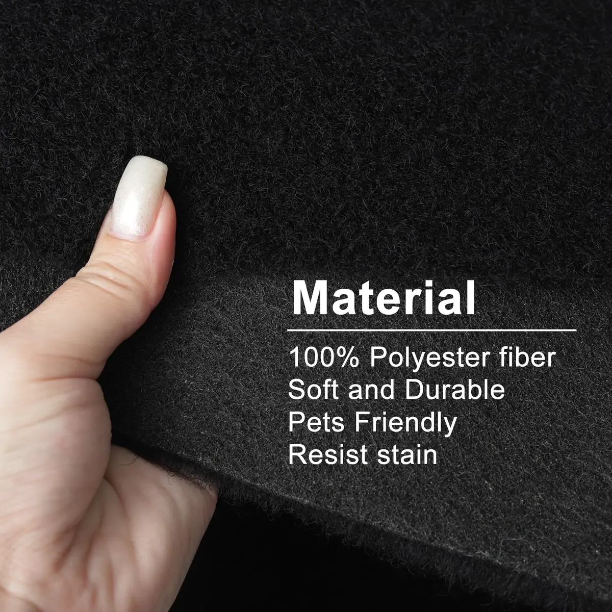 KEPYDRMTF Black Underfelt Carpet 1.8m x 2.4m (71in x 94in) | Durable Fabric for Speaker Boxes & Auto Interiors - view 3
